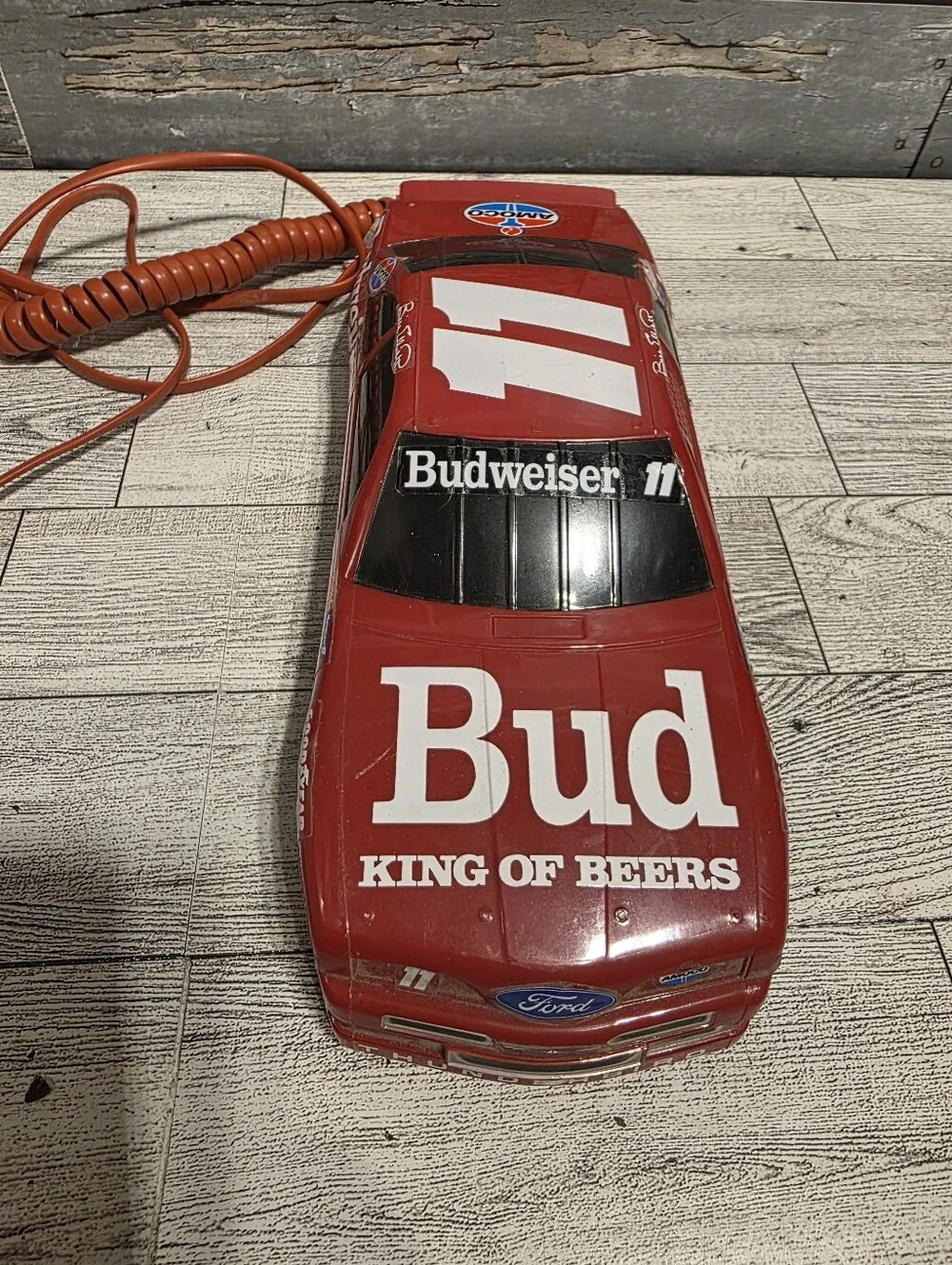 Vintage Budweiser Red #11 Telephone Race Cara